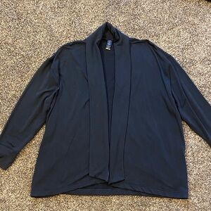 Navy Blue Open Front Cardigan